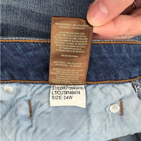 Kut from the Kloth Katy Straight Leg Jeans 24W Blue High Rise Ankle Medium Wash - Picture 11 of 14